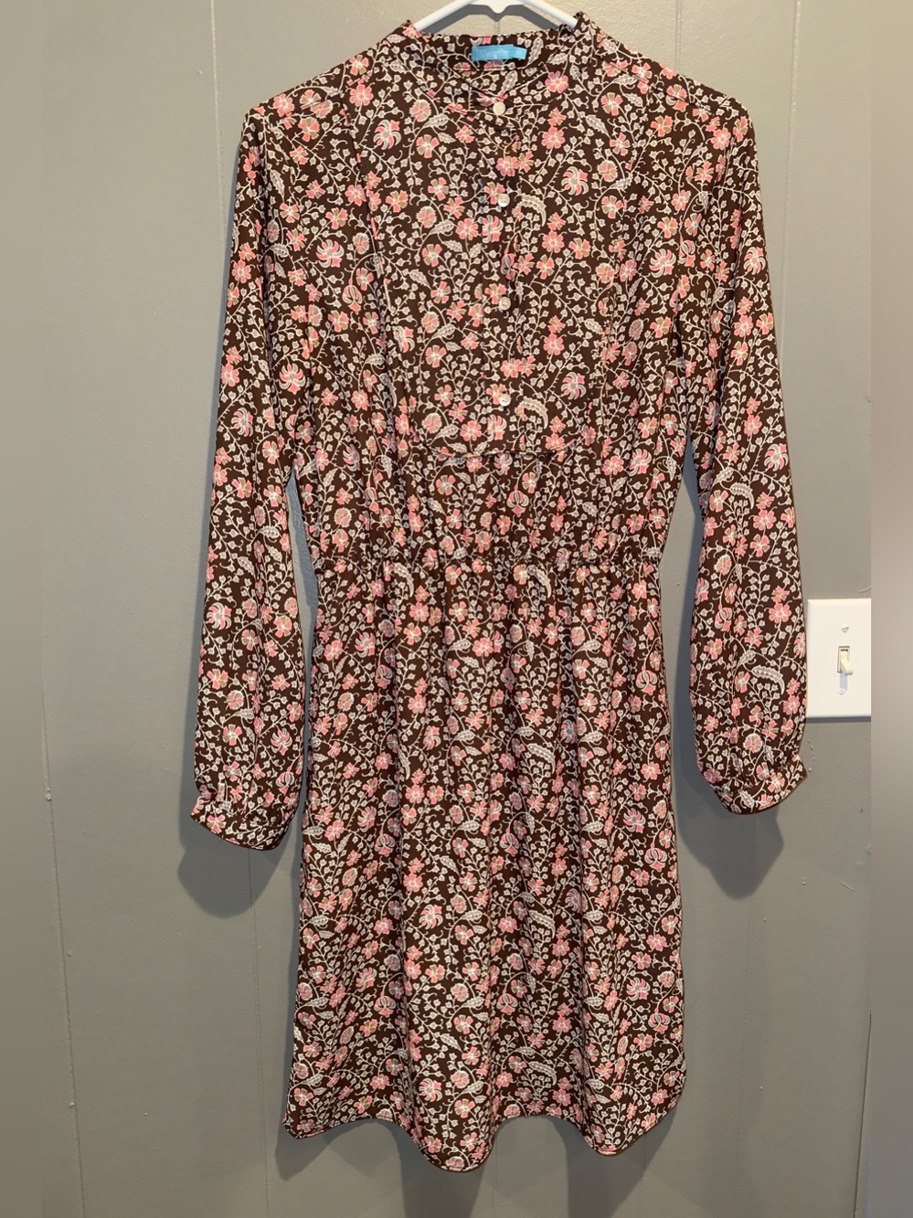 J.McLaughlin Berlin Long Sleeve Shirtdress In Mountain Floral- Size XS